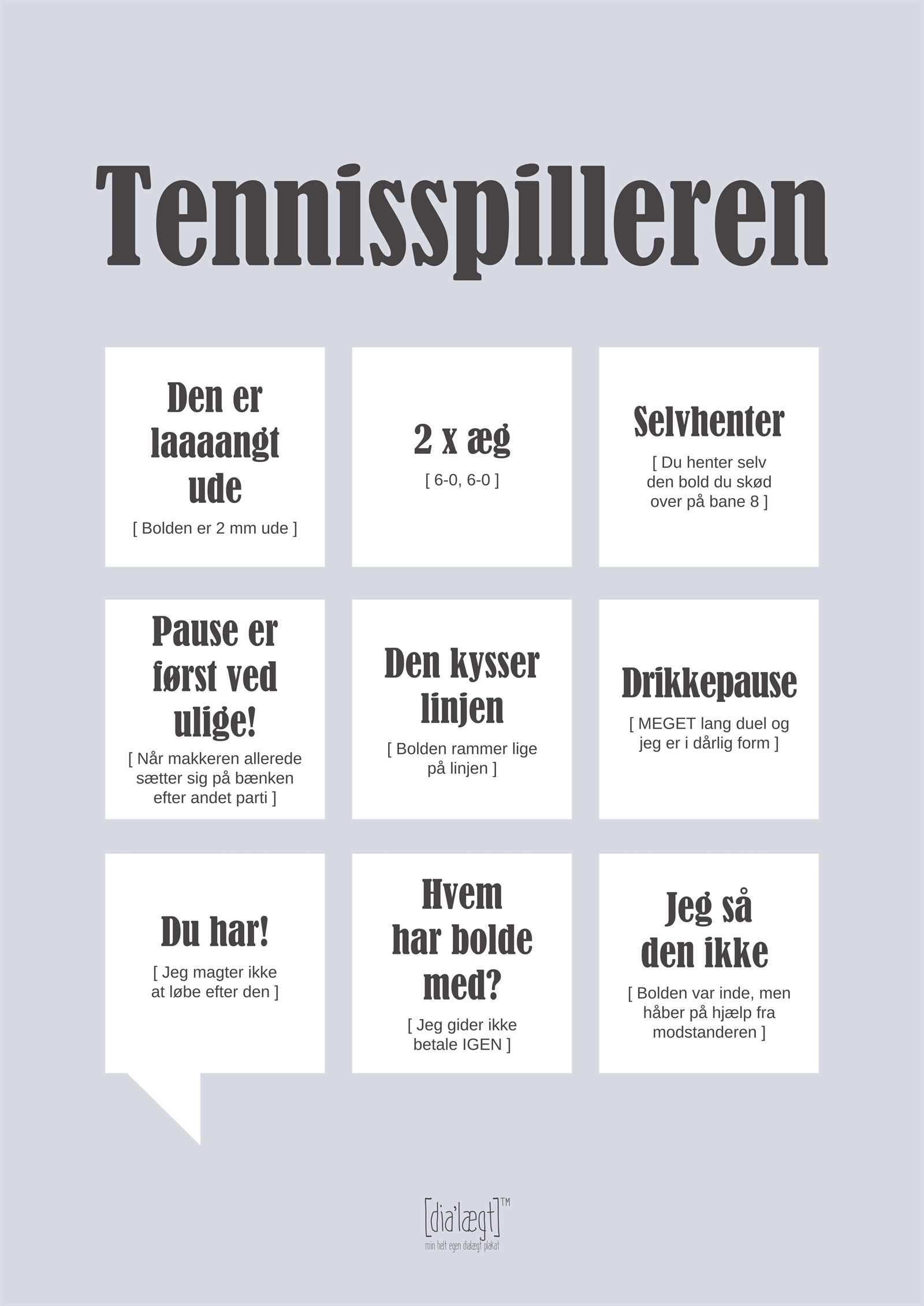 Plakat Tennisspilleren